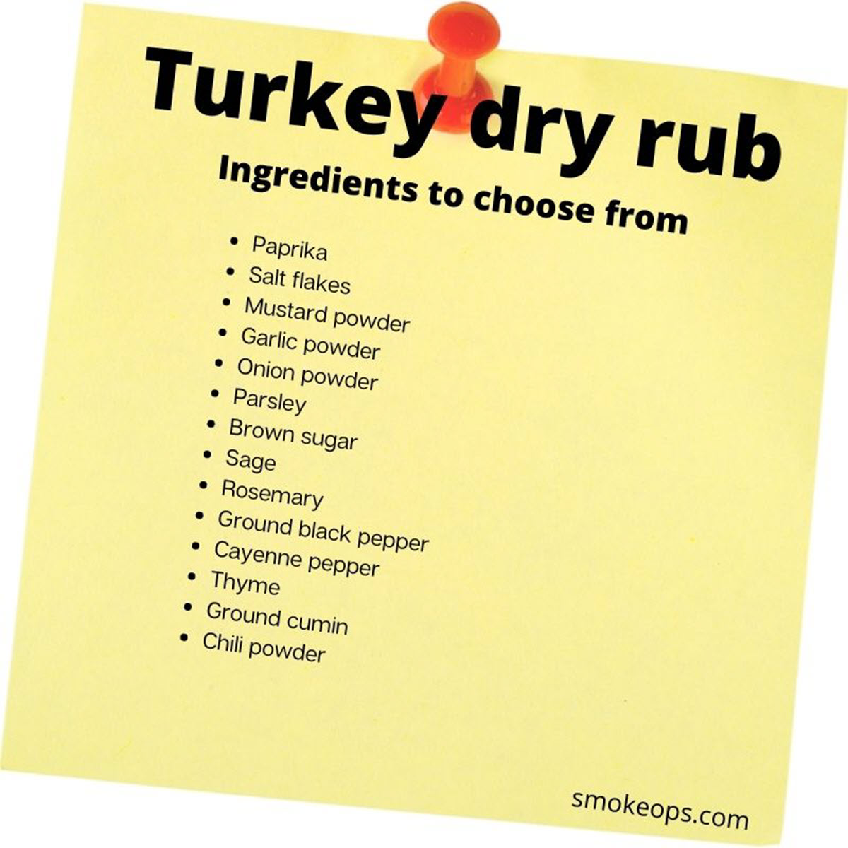 Smoked turkey - dry rub