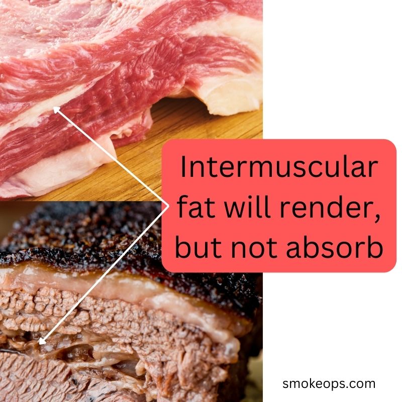 Intermuscular fat will render when smoking brisket