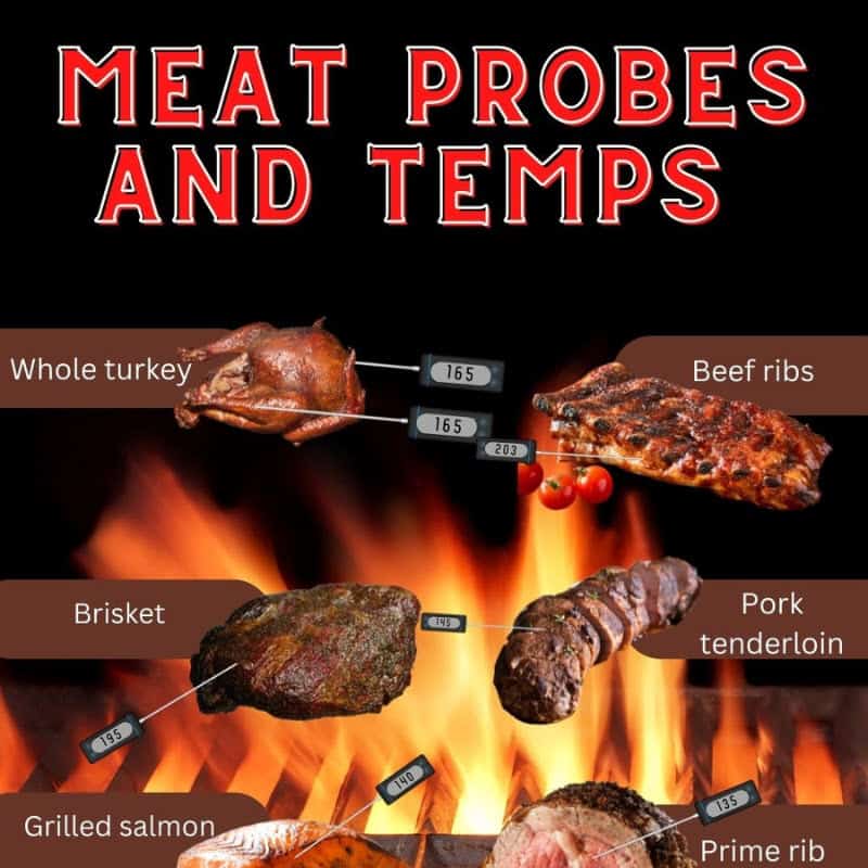 where to put meat probe in brisket and other meat