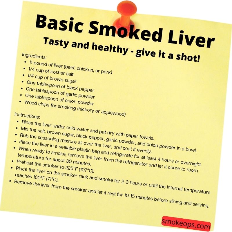 Basic smoked liver recipe