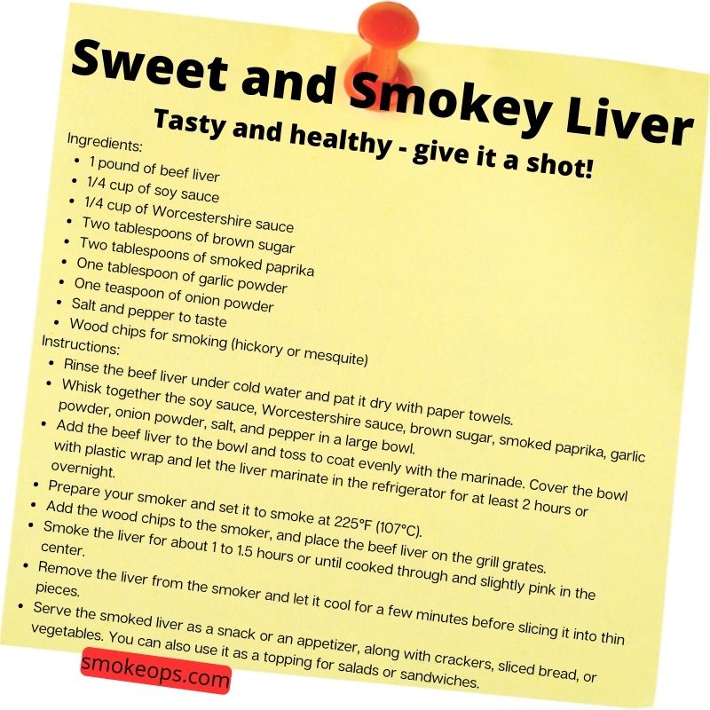 Sweet and smoky liver recipe