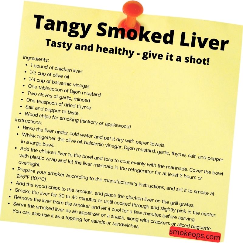 Tangy smoke liver recipe