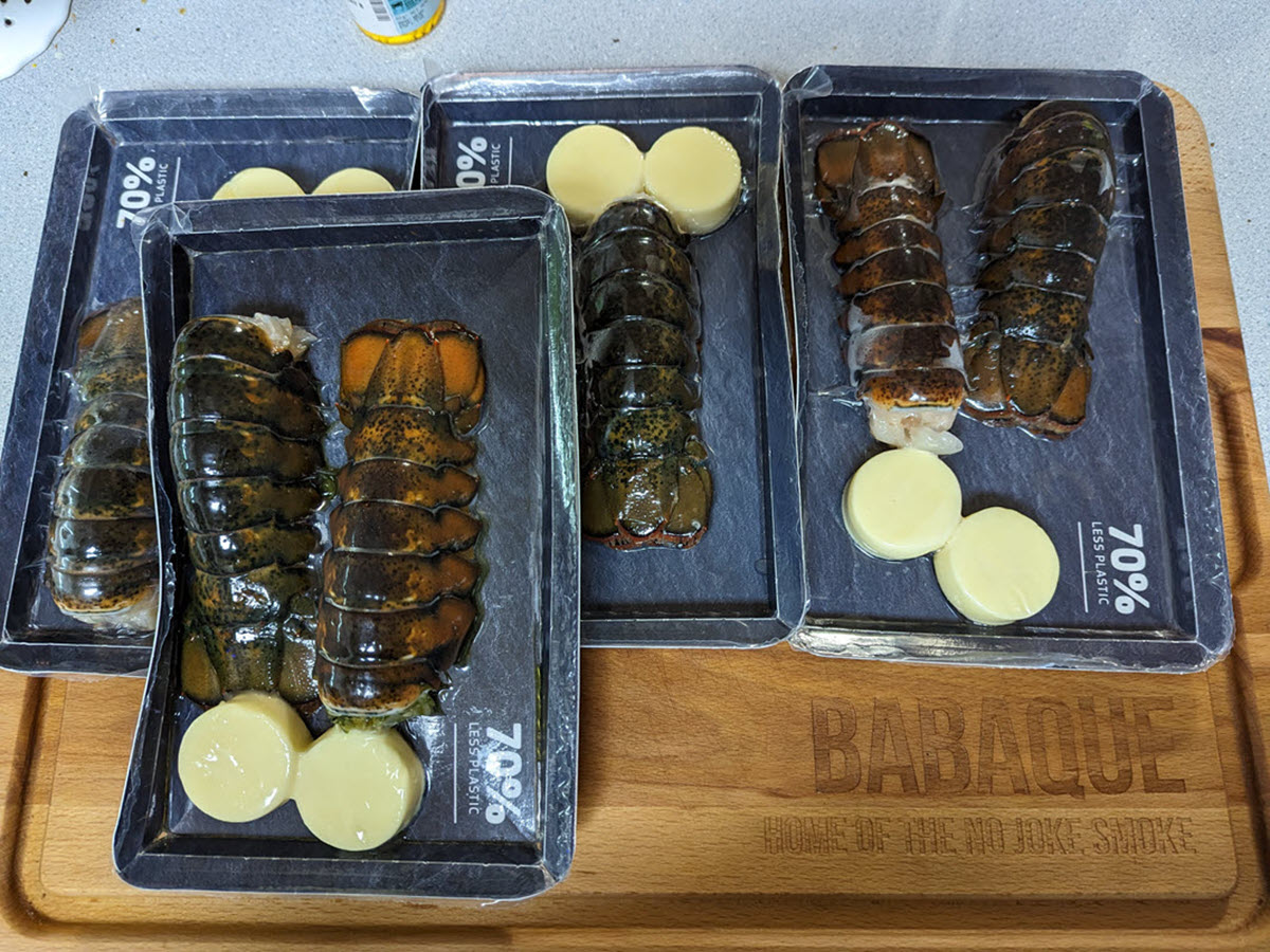 Smoked lobster tails coming up