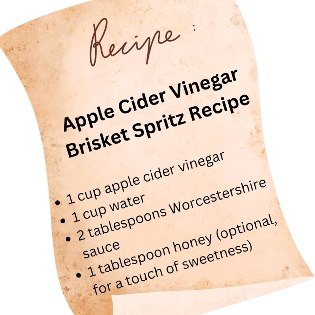 Apple cider vinegar brisket spritz recipe